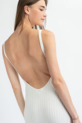 VESTIDO BLANCO CON ESCOTE