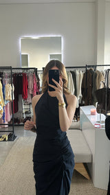 VESTIDO HALTER CORRUGADO