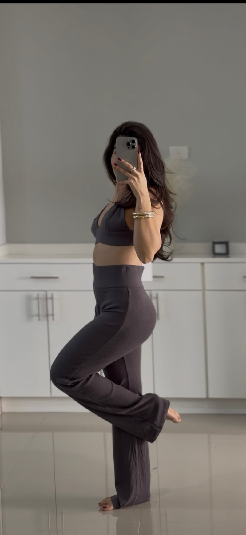 SET GRIS TOP Y PANTALON