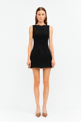 VESTIDO NEGRO DE GAMUZA