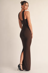 VESTIDO AJUSTADO CHOCOLATE