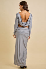 SET ELEGANTE GRIS CON COLLAR