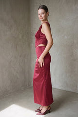 SET SATIN CORSET Y FALDA RUBY