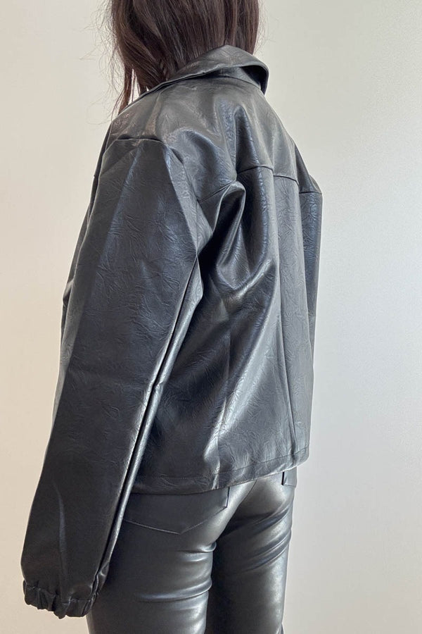 JACKET VINIPIEL NEGRA