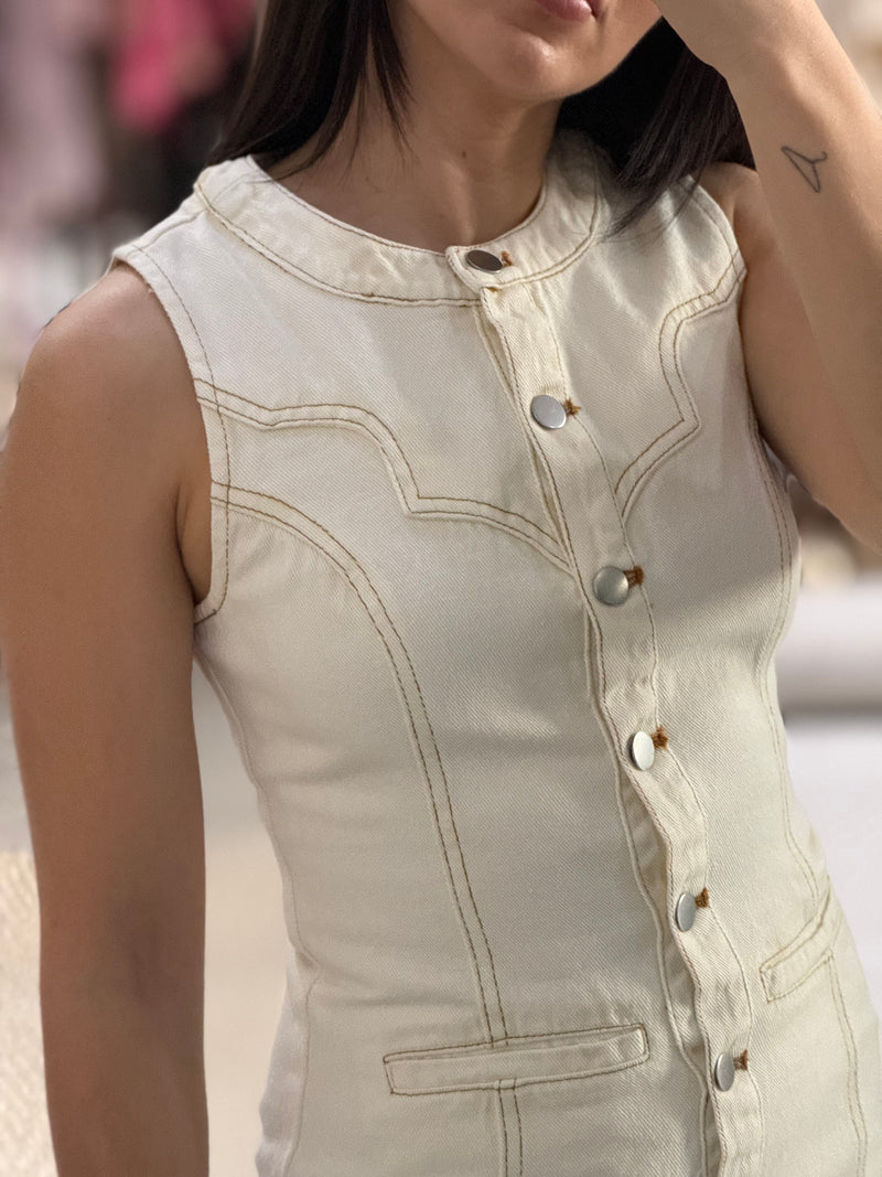 VESTIDO COWGIRL CREAM