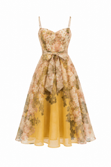 VESTIDO FLOREADO CON CORSET