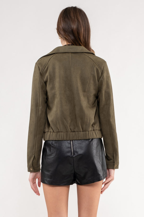JACKET GAMUZA OLIVO