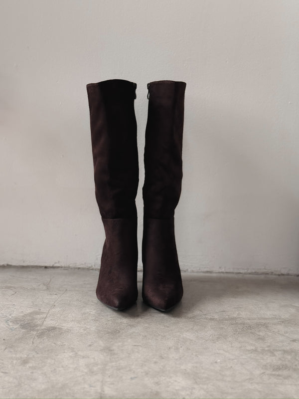 BOTAS CHOCOLATE DE GAMUZA