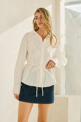 CAMISA OVERZISE DETALLE CINTURA