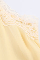 BLUSA AMARILLO CLARO CON ENCAJE