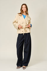 GABARDINA CORTA BEIGE