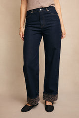 JEANS DOBLADILLO LEOPARDO