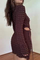 VESTIDO CORTO CON TEXTURA