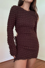 VESTIDO CORTO CON TEXTURA