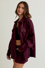 SET SHORT Y CAMISA OVERSIZED SUEDE