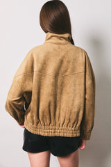 JACKET BOMBER DE GAMUZA