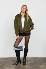 JACKET GAMUZA OLIVO