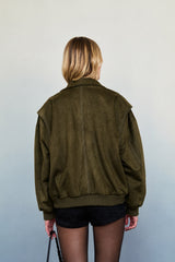 JACKET GAMUZA OLIVO