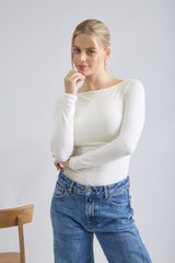 BLUSA MANGA LARGA CORRUGADA