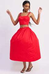 FALDA LARGA ROJA