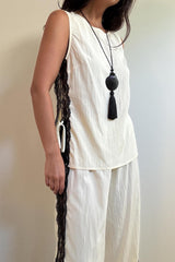 SET BEIGE CON ENCAJE
