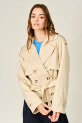GABARDINA CORTA BEIGE