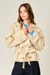 GABARDINA CORTA BEIGE