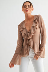 BLUSA CHIFON MOCHA
