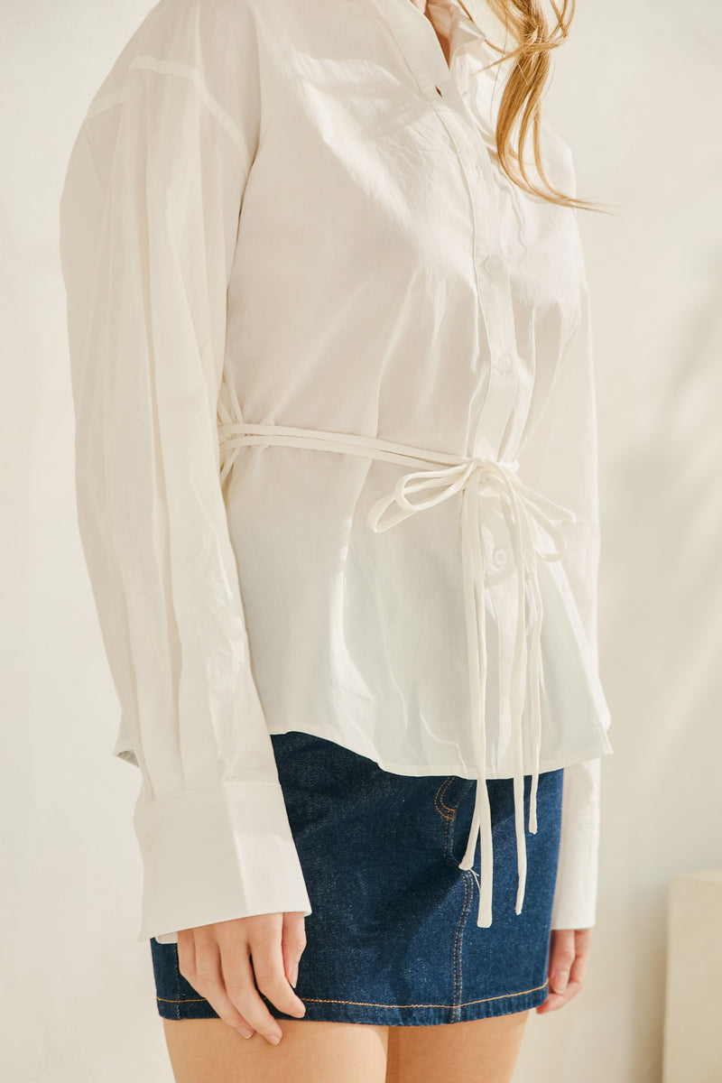 CAMISA OVERZISE DETALLE CINTURA