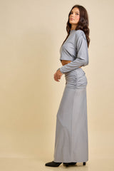 SET ELEGANTE GRIS CON COLLAR
