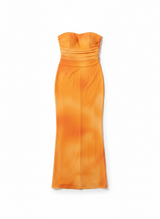VESTIDO STRAPLESS NARANJA