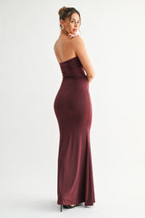 VESTIDO STRAPLESS TIPO SIRENA
