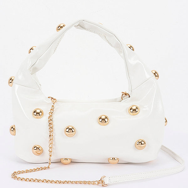 BOLSA BLANCA/DORADO