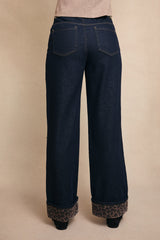 JEANS DOBLADILLO LEOPARDO