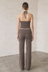 SET HALTER DE PUNTO TEXTURIZADO