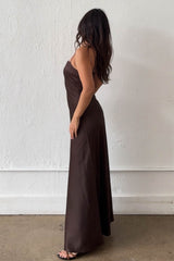 VESTIDO LARGO SATINADO