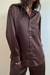 CAMISA SATIN MANGA LARGA DE BOTONES