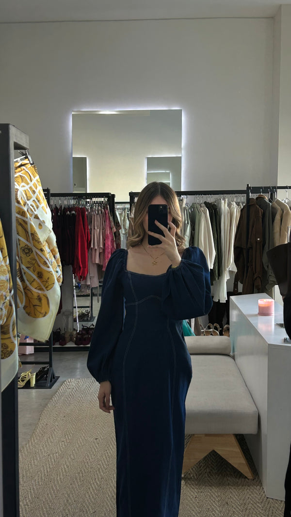 VESTIDO DENIM MANGA LARGA