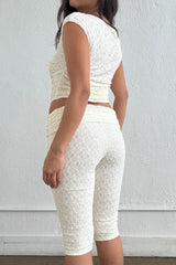 SET CAPRI BEIGE DE ENCAJE