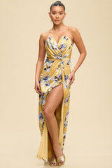 VESTIDO AMARILLO CON FLORES