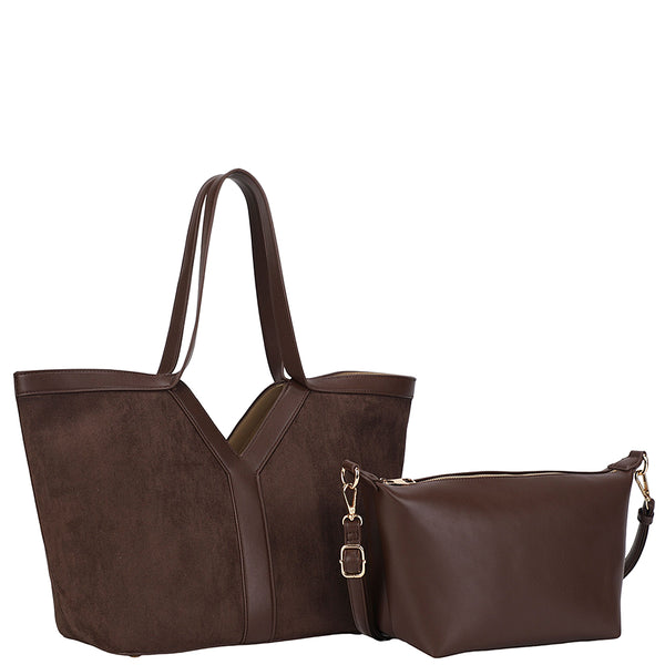 Bolso tote suede2 en 1