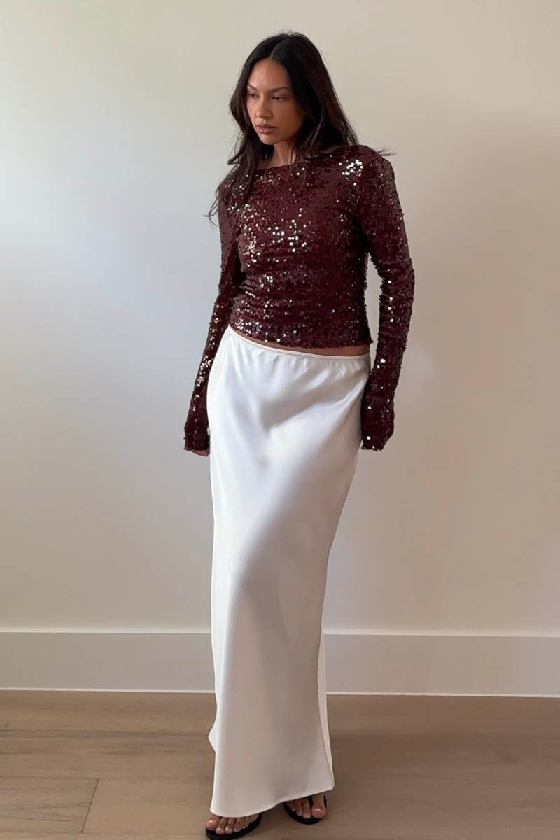 BLUSA LENTEJUELAS BURGUNDY