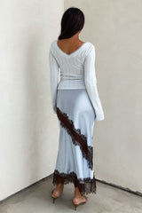 FALDA SATIN BABY BLUE