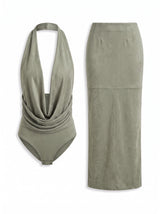 SET BODY Y FALDA DE GAMUZA