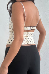 BLUSA POLKA CON ENCAJE