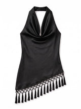 TOP HALTER CON FLECOS