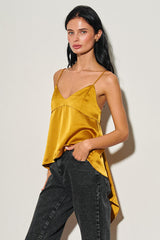 BLUSA SATINADA ESCOTE V CON CAÍDA