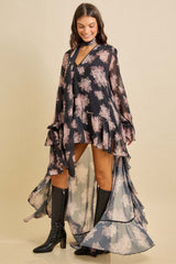 VESTIDO MULLET FLORAL MESH