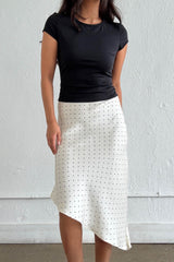 FALDA SATIN ASIMÉTRICA