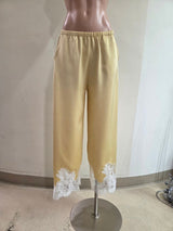 PANTALON ELEGANTE SATIN&ENCAJE